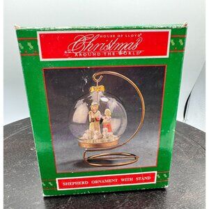 House Of Lloyd  Shepherd Ornament With Stand Glass Christmas Decoration #530612